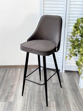 Барный стул NEPAL-BAR ГРАФИТ #14, велюр/ черный каркас (H=78cm) М-City в Воткинске - votkinsk.mebel24.online | фото 5