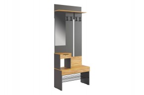 БАСКО Прихожая К5 (графит) в Воткинске - votkinsk.mebel24.online | фото 2