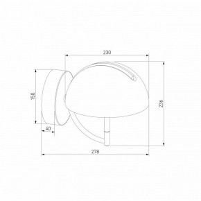 Бра Eurosvet Emisfero 50083/1 LED золото в Воткинске - votkinsk.mebel24.online | фото 3