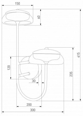 Бра Eurosvet Fungo 50388/2 LED черный в Воткинске - votkinsk.mebel24.online | фото 5