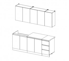 ЧЕЛСИ Кухонный гарнитур 2,0 м (Графит) в Воткинске - votkinsk.mebel24.online | фото 4