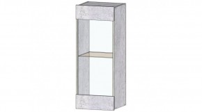 ДАЛЛАС Шкаф со стеклом (цемент светлый) в Воткинске - votkinsk.mebel24.online | фото