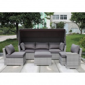 Диван-трансформер из искусственного ротанга AFM-320G Grey в Воткинске - votkinsk.mebel24.online | фото 2