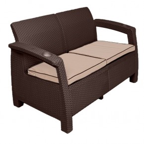 Диван Yalta Premium Sofa 2 Set (Ялта) шоколадный (+подушки под спину) в Воткинске - votkinsk.mebel24.online | фото 2