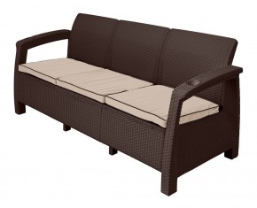 Диван Yalta Premium Sofa 3 Set (Ялта) шоколадный (+подушки под спину) в Воткинске - votkinsk.mebel24.online | фото 1