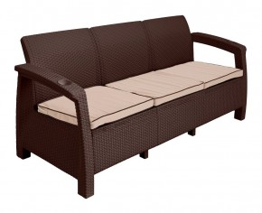 Диван Yalta Premium Sofa 3 Set (Ялта) шоколадный (+подушки под спину) в Воткинске - votkinsk.mebel24.online | фото 2