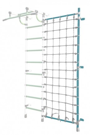 Дополнительная стойка к пристенному ДСК Pastel с сеткой для лазания, цв. бирюзовый в Воткинске - votkinsk.mebel24.online | фото