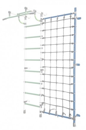 Дополнительная стойка к пристенному ДСК Pastel с сеткой для лазания, цв. голубой в Воткинске - votkinsk.mebel24.online | фото