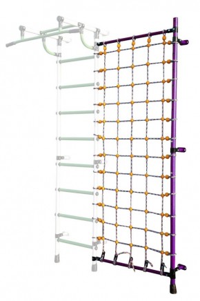 Дополнительная стойка к пристенному ДСК с сеткой для лазания, цв. фиолетовый в Воткинске - votkinsk.mebel24.online | фото