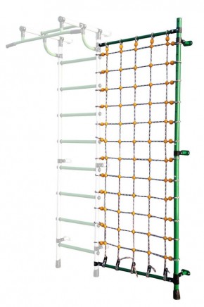 Дополнительная стойка к пристенному ДСК с сеткой для лазания, цв. зеленый в Воткинске - votkinsk.mebel24.online | фото