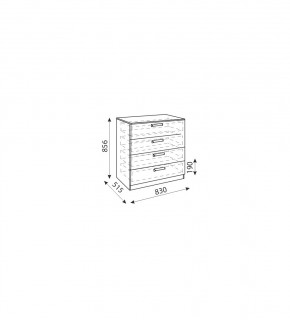 Дуглас (подростковая) М06 Комод в Воткинске - votkinsk.mebel24.online | фото 2