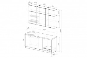 ДЮНА Кухонный гарнитур Макси 2 1800 мм в Воткинске - votkinsk.mebel24.online | фото 2