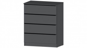 ЭЛЕГАНТ Комод 4 ящика (графит) в Воткинске - votkinsk.mebel24.online | фото