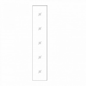 Фасад двери с зеркалом (левый) Белый Марсель в Воткинске - votkinsk.mebel24.online | фото 3