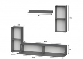 Гостиная МГС 10 (Графит) в Воткинске - votkinsk.mebel24.online | фото 2