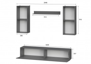 Гостиная МГС 10 (Графит) в Воткинске - votkinsk.mebel24.online | фото 3