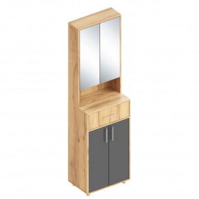 ГРАФ Тумба с зеркалом (темно серый) в Воткинске - votkinsk.mebel24.online | фото 1