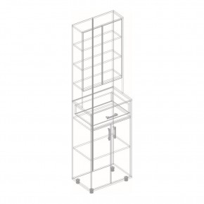 ГРАФ Тумба с зеркалом (темно серый) в Воткинске - votkinsk.mebel24.online | фото 2