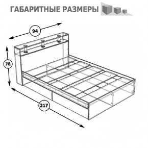 Камелия Кровать с ящиками 0900, цвет венге/дуб лоредо, ШхГхВ 93,5х217х78,2 см., сп.м. 900х2000 мм., без матраса, основание есть в Воткинске - votkinsk.mebel24.online | фото 6