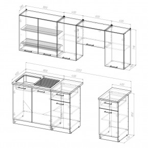 КИРА Кухонный гарнитур Компакт (2200 мм) в Воткинске - votkinsk.mebel24.online | фото 2