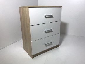Комод 3 ящика (дуб сонома/белый) в Воткинске - votkinsk.mebel24.online | фото