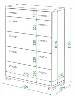 Комод Домино Лайт КМ-2 в Воткинске - votkinsk.mebel24.online | фото 2