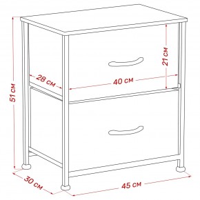Комод Leset Линкс 2 ящ. (к/з), Каркас Белый, ящики Белые в Воткинске - votkinsk.mebel24.online | фото 8