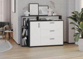 Комод с дверкой и тремя ящиками (графит/белый) в Воткинске - votkinsk.mebel24.online | фото 3