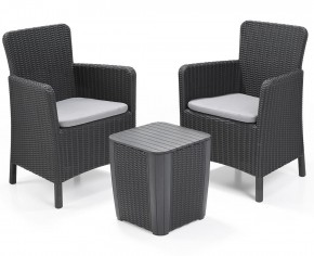 Комплект мебели Трентон балкон (Trenton Balcony graphite) графит в Воткинске - votkinsk.mebel24.online | фото