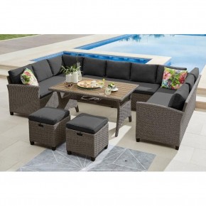 Комплект плетеной мебели AFM-370A Dark Grey в Воткинске - votkinsk.mebel24.online | фото 1