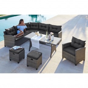 Комплект плетеной мебели AFM-373G Grey в Воткинске - votkinsk.mebel24.online | фото 2