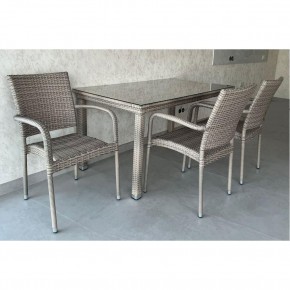 Комплект плетеной мебели T256C/Y376C-W85 Latte (4+1) + подушки на стульях в Воткинске - votkinsk.mebel24.online | фото 2