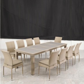 Комплект плетеной мебели T438/Y380C-W85 Latte (10+1) + подушки в Воткинске - votkinsk.mebel24.online | фото 1