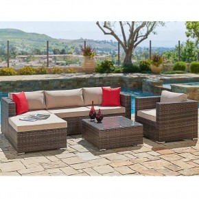 Комплект плетеной мебели  YR821 Light Brown в Воткинске - votkinsk.mebel24.online | фото 1