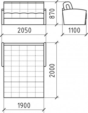 КОРАЛЛ 2 Диван БД 1800 в Воткинске - votkinsk.mebel24.online | фото 5