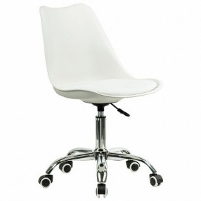 Кресло стул BRABIX "Eames MG-310 CH", хром, пластик белый, экокожа белая, 532923 в Воткинске - votkinsk.mebel24.online | фото 2