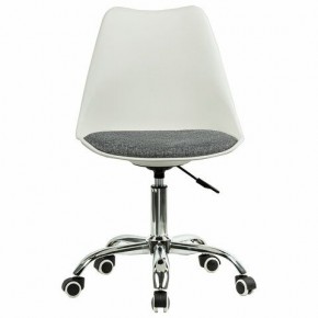 Кресло стул BRABIX "Eames MG-310 CH", хром, пластик белый, ткань серая, 532924 в Воткинске - votkinsk.mebel24.online | фото 1