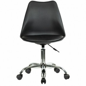 Кресло стул BRABIX "Eames MG-310 CH", хром, пластик черный, экокожа черная, 532925 в Воткинске - votkinsk.mebel24.online | фото 1