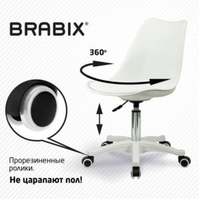 Кресло стул BRABIX "Eames MG-310 PL", пластик белый, экокожа белая, 532926 в Воткинске - votkinsk.mebel24.online | фото 5