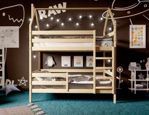 Кровать-домик двухъярусная 80*160 без покраски в Воткинске - votkinsk.mebel24.online | фото 2