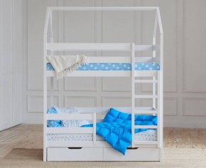 Кровать-домик двухъярусная 80*190 Белый в Воткинске - votkinsk.mebel24.online | фото 5