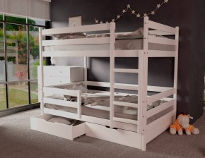 Кровать двухъярусная без крыши 80*190 Белый в Воткинске - votkinsk.mebel24.online | фото