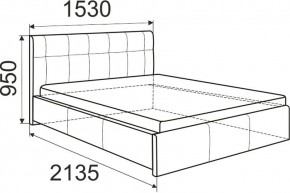 Кровать Изабелла с латами Newtone cacao 1400x2000 в Воткинске - votkinsk.mebel24.online | фото 5