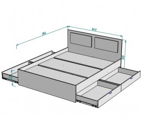 Кровать Ольга L34 (1600) 4 ящика в Воткинске - votkinsk.mebel24.online | фото 2