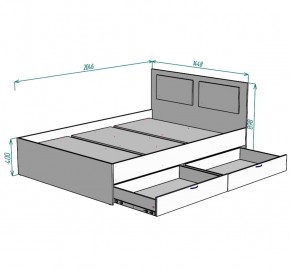 Кровать Ольга L41 (1400) 2 ящика в Воткинске - votkinsk.mebel24.online | фото 2