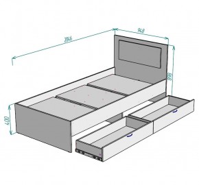 Кровать Ольга L47 (900) 2 ящика в Воткинске - votkinsk.mebel24.online | фото 2