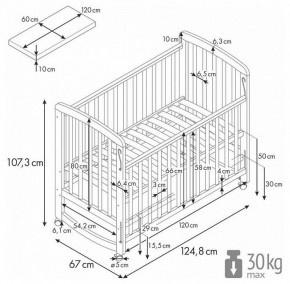 Кроватка Polini Kids Simple 304 в Воткинске - votkinsk.mebel24.online | фото 9