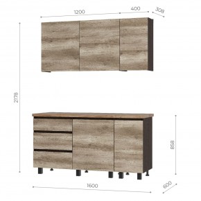 Кухня Энигма 1.6 м (венге/дуб каньон) в Воткинске - votkinsk.mebel24.online | фото 5