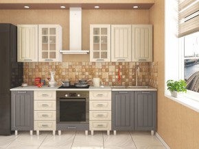 Кухня модульная Луксор серый-кремовый в Воткинске - votkinsk.mebel24.online | фото 3