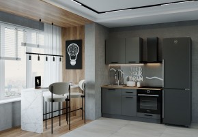 Кухонный гарнитур Антрацит 1600 (Стол. 38мм) в Воткинске - votkinsk.mebel24.online | фото